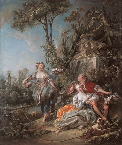恋人在公园里 作者 François Boucher
